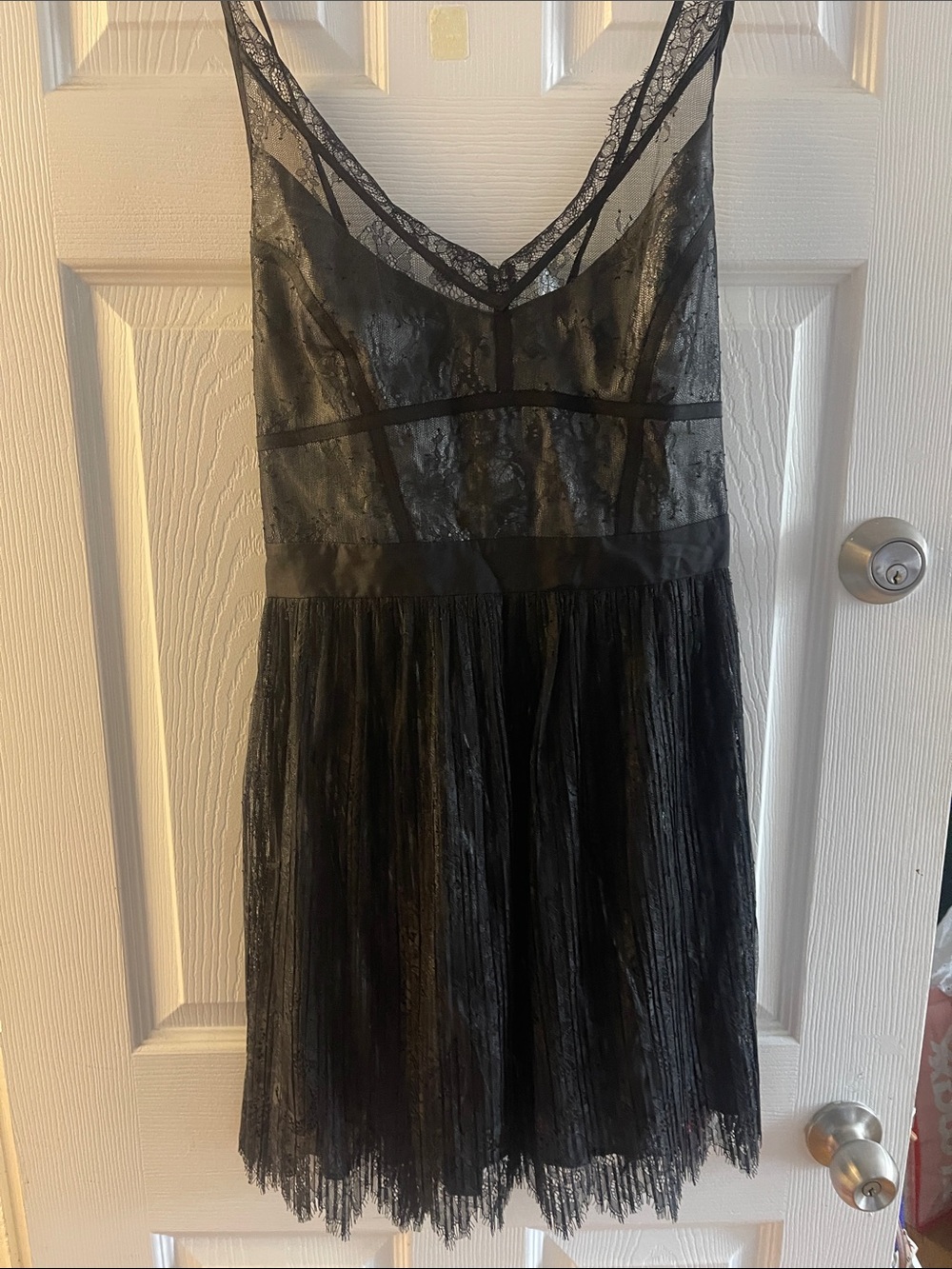 NWT- All saints Black Lace & Tulle Slip cocktail Dress